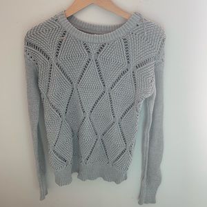 Gray knitted sweater